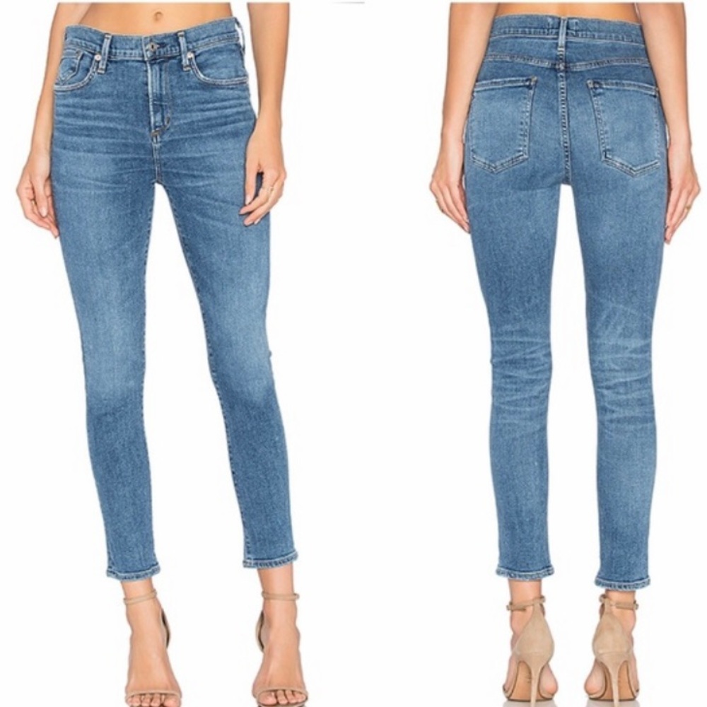 AGOLDE Sophie High Rise Skinny Crop Jeans in Adore